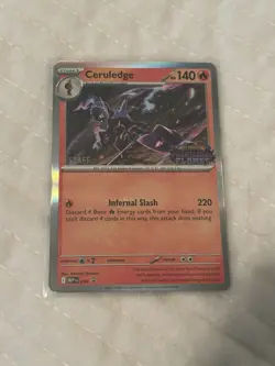 Pokemon TCG Phantasmal Flames Ceruledge Prerelease Staff Promo LP - Image 1