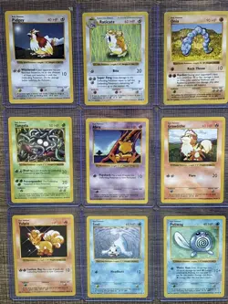Pokemon Shadowless Base Set Lot WOTC 1999 Vintage Abra Vulpix Growlithe Onix - Image 1