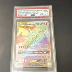 The Pokemon Company Cosmic Eclipse Charizard & Braixen GX 251/236 PSA 9 - Image 1