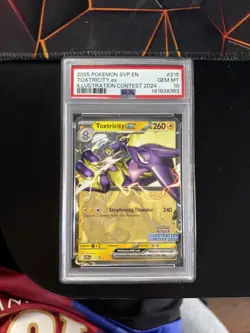 Pokemon PSA 10 Toxtricity ex #215 Illustration Contest 2024 SV Promo Holo EN - Image 1