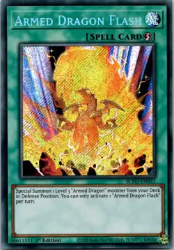Yugioh Armed Dragon Flash BLVO-EN051 1st Edition Secret Rare NM - Image 1