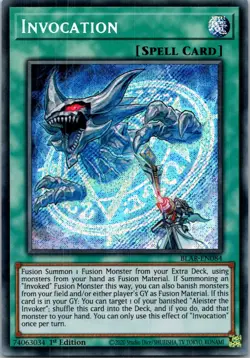 Yugioh Invocation BLAR-EN084 1st Edition Secret Rare NM - Image 1