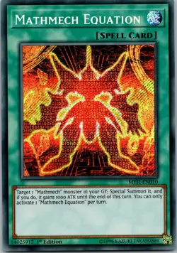 Yugioh Mathmech Equation MYFI-EN010 1st Edition Secret Rare NM - Image 1
