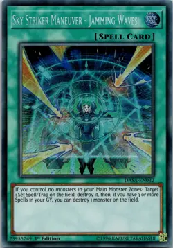 Yugioh Sky Striker Maneuver - Jamming Waves! DASA-EN032 1st Edition Secret NM - Image 1