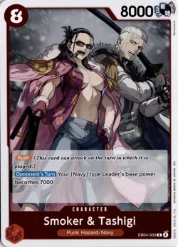 Smoker & Tashigi R Adventure on Kami's Island EB04-003 One Piece TCG - Image 1