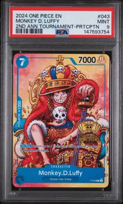 2024 One Piece Promos #043 Monkey D. Luffy PSA9 - Image 1
