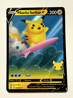 Carte Pokemon - Pikachu Surfeur V - 008/025 - Francais - Neuf - Image 1