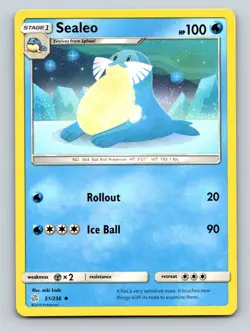Sealeo 51/236 Uncommon Cosmic Eclipse Pokemon Lightly Played - Image 1