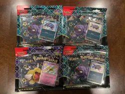 Pokemon TCG - Paldean Fates Tech Sticker 3 Pack x4 - New And Sealed - Image 1
