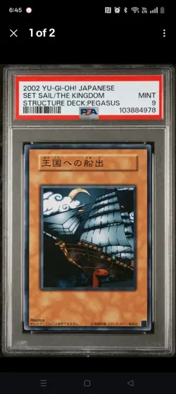 PSA 9 Set Sail To The Kingdom Structure Deck Pegasus 2002 Japanese Yugioh Card - Image 1