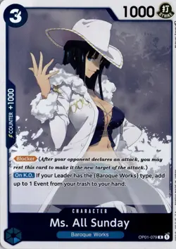 Ms. All Sunday R Romance Dawn OP01-079 One Piece TCG - Image 1