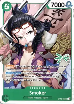 Smoker (Zoro Deck) SR Learn Together Deck Set OP10-030 One Piece TCG - Image 1