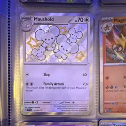 Maushold 210/091 SV Paldean Fates Shiny Rare Holo EN Pokemon TCG - Image 1