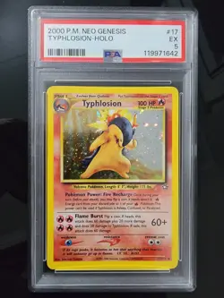 Typhlosion 17/111 Neo Genesis Holo 2000 PSA 5 Pokemon TCG Age 6+ - Image 1