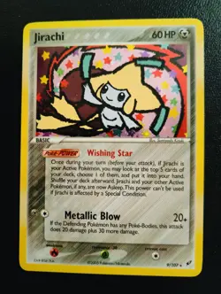 2005 Pokemon Jirachi #91/107-EX Deoxys-(NM/M)-Holo-Ready For Grading. - Image 1