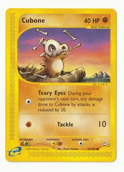 Vintage E-Reader Cubone 72/147 - Pokemon Aquapolis 2002 (LP) - Image 1