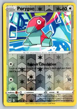 Porygon 140/196 Common Lost Origin Pokemon Reverse Holo Near Mint - Image 1