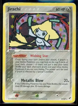 2005 Pokemon Jirachi Deoxys 9/107 Holo [HP/DMG] - Image 1