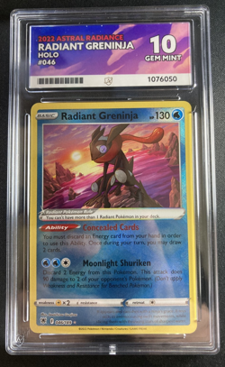 Pokemon TCG Radiant Greninja - Astral Radiance - ACE 10 Perfect Subgrades - Image 1