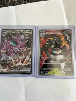 Team Rocket's Nidoking ex #233/182 Destined Rivals SIR NM/MINT And Houndoom - Image 1