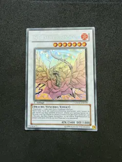 Yugioh Karte Schwarzer Rosendrache Ghost Rare 1. Auflage Synchro CSOC-DE039 NM- - Image 1