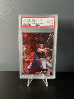 2025 ONE PIECE OP13-009 BENN BECKMAN SPECIAL ALTERNATE ART PSA 10 - Image 1