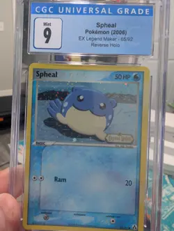 CGC 9 MINT Spheal 2006 EX Legend Maker 65/92 Reverse Holo Stamped Pokemon Card - Image 1