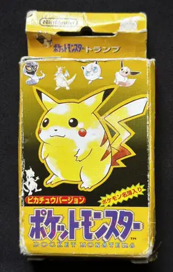 1998 Japanese poker yellow Pikachu deck playing cards Gengar Dragonite Eevee etc - Image 2