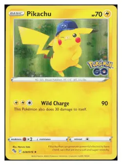 Pikachu (28) Holo Rare Pokemon GO 028/078 LP MO82 - Image 1