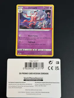 Pokemon Hisuian Zoroark Gamestop Stamp Promo Holo Rare - Image 1
