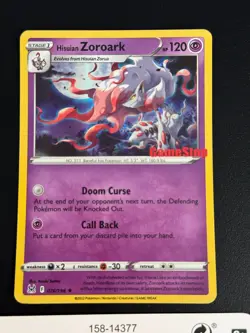 Pokemon Hisuian Zoroark Gamestop Stamp Promo Holo Rare - Image 2