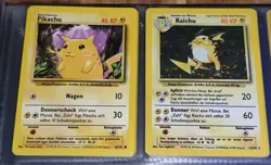 Pokemon TCG - Pikachu 58/102 + Raichu 14/102 [Holo] (Base Set 1999/Deutsch) Top - Image 1