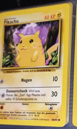 Pokemon TCG - Pikachu 58/102 + Raichu 14/102 [Holo] (Base Set 1999/Deutsch) Top - Image 3