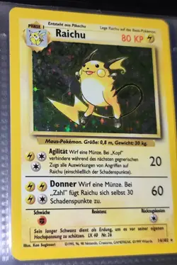 Pokemon TCG - Pikachu 58/102 + Raichu 14/102 [Holo] (Base Set 1999/Deutsch) Top - Image 5