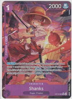 Carrying On His Will #OP13-065 Shanks (065) (Alternate Art) Rare - Image 1