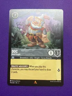 Disney Lorcana Doc-Bold Knight Rare 193/204 Shimmering Skies Regular NM - Image 1