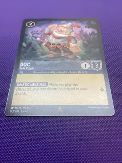 Disney Lorcana Doc-Bold Knight Rare 193/204 Shimmering Skies Regular NM - Image 2