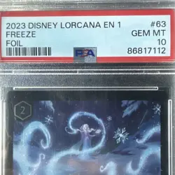 2023 Disney Lorcana Freeze Elsa Frozen Foil #63 PSA 10 Gem Mint - Image 3