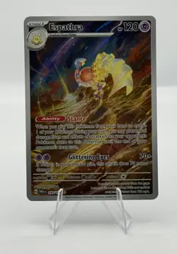 Pokemon Cards Espathra 197/182 Paradox Rift Illustration Rare LP - Image 1