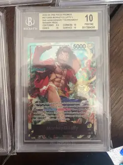 Bandai One Piece Card Game Graded Foil Promo Lot - Luffy, Nami, Zoro, 5 Cards - Image 5