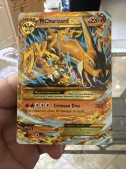 Pokemon 2014 M Charizard EX Secret Ultra Rare Holo Card XY Flashfire 107/106 - Image 1