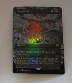 Damnation Borderless FOIL NM MTG Double Masters 2022 Magic Gathering 2X2 - Image 1