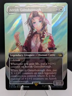 Aerith Gainsborough (Borderless) SURGE FOIL: Final Fantasy MTG (NM) - Image 1