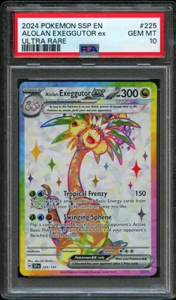 Pokemon Surging Sparks Alolan Exeggutor ex 225 PSA 10 - Image 1