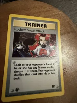 Pokemon Rocket’s Sneak Attack 16/82 Team Rocket 1st Edition Holo Rare Vintage NM - Image 2