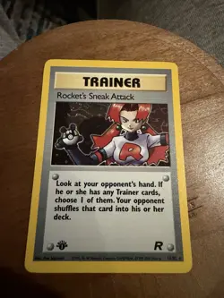 Pokemon Rocket’s Sneak Attack 16/82 Team Rocket 1st Edition Holo Rare Vintage NM - Image 3