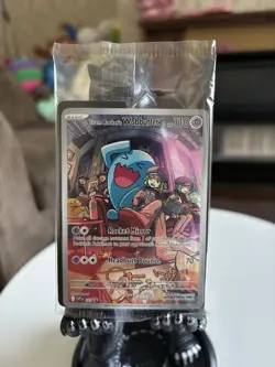 Pokemon Destined Rivals Team Rocket’s Wobbuffet 203 black star ETB Promo Sealed - Image 1