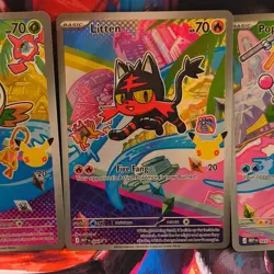 Popplio Rowlet Litten MEP 043 044 045 Pokemon 30th Anniversary First Partner - Image 4