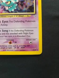 Pokemon Misdreavus Neo Revelation Holo Rare 11/64 Basic 50 NM-LP w / SWIRL - Image 3