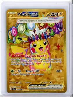 PIKACHU EX 2024 POKEMON SSP EN-SURGING SPARKS HYPER RARE #247 - Image 1